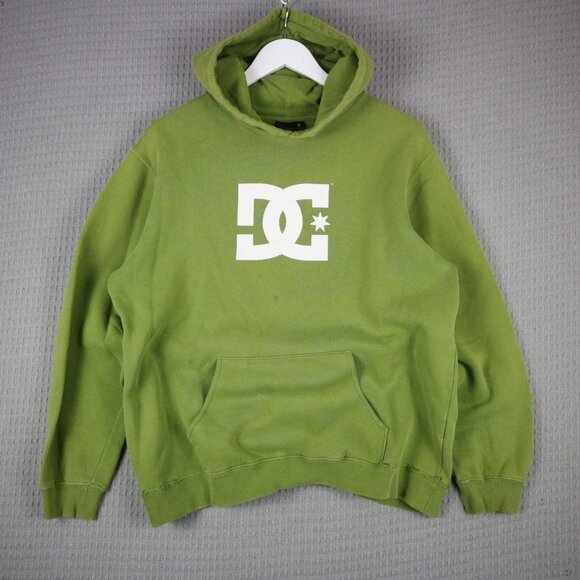 Lime Green Y2K DC Hoodie Vintage - Picture 1 of 10